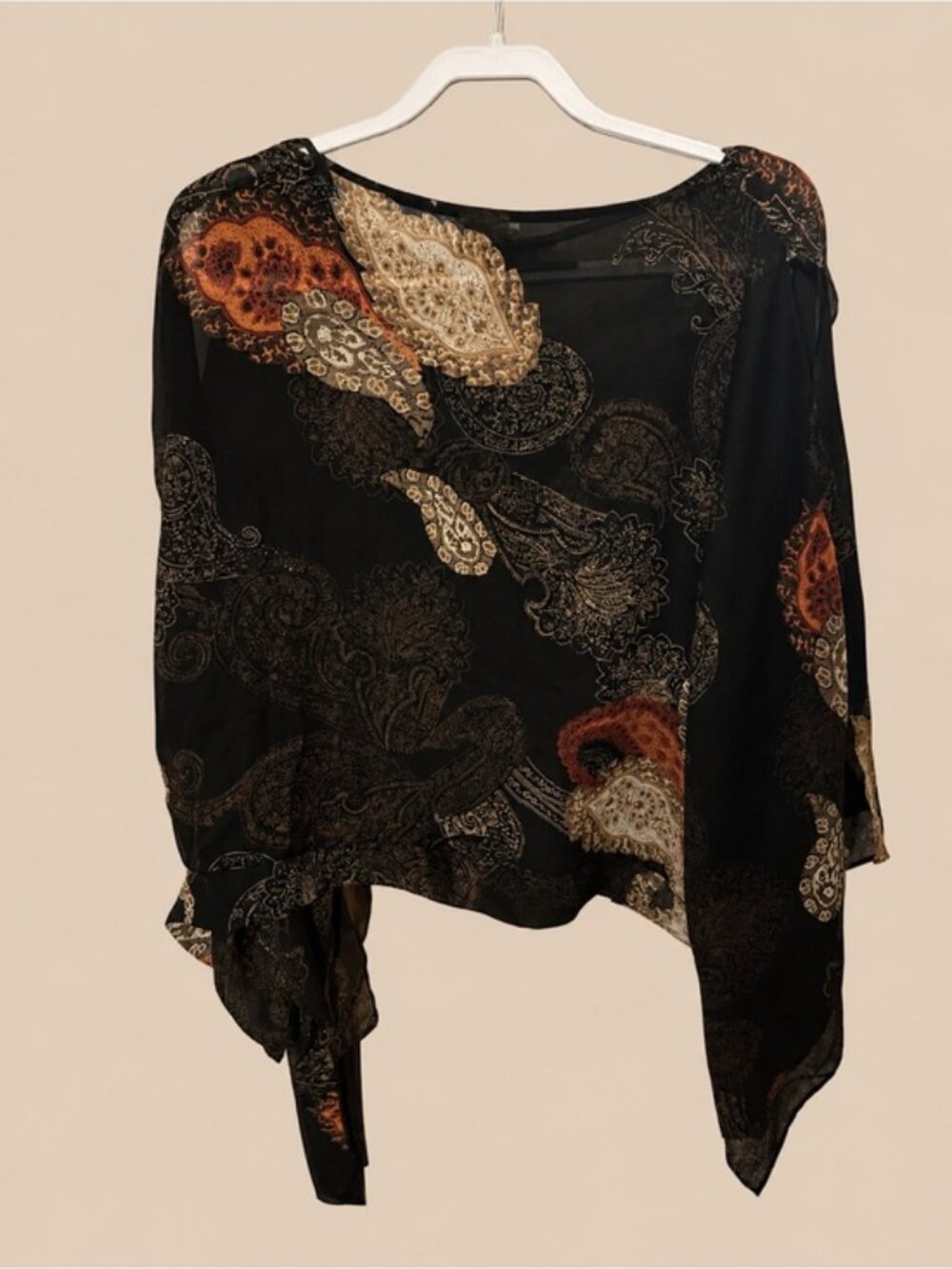 Studio C Plus Size 22/24 Sheer Paisley Blouse
